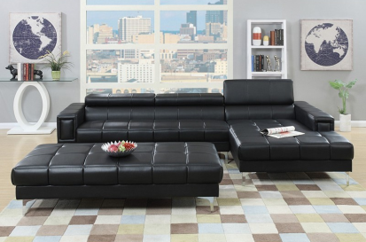 Black Diamond Sectional Sofa