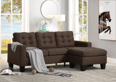 Brown Shadow Sectional Sofa