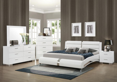 Cool White Bedroom Set