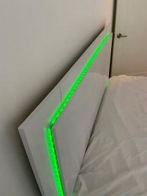 Florence LED Platform Bed: Includes a remote control to change over 10 different LED colors