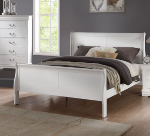 Louis Philippe White Bed