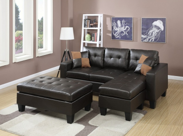 Lyssa Espresso Sectional Sofa