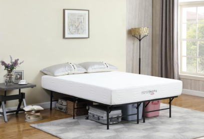 Metal Support Platform Bed Black