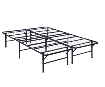 Metal Support Platform Bed Black