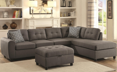 nesley grey sectional sofa