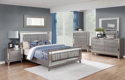 Glam Metallic Bedroom Set