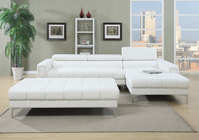 White Diamond Sectional Sofa